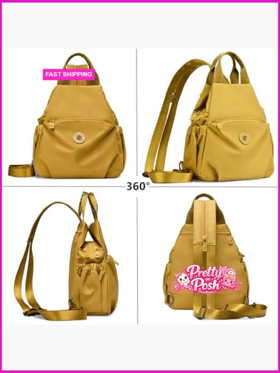 Waterproof Convertible Sling Backpack Mini Crossbody Daypack for Women Travel main image 6